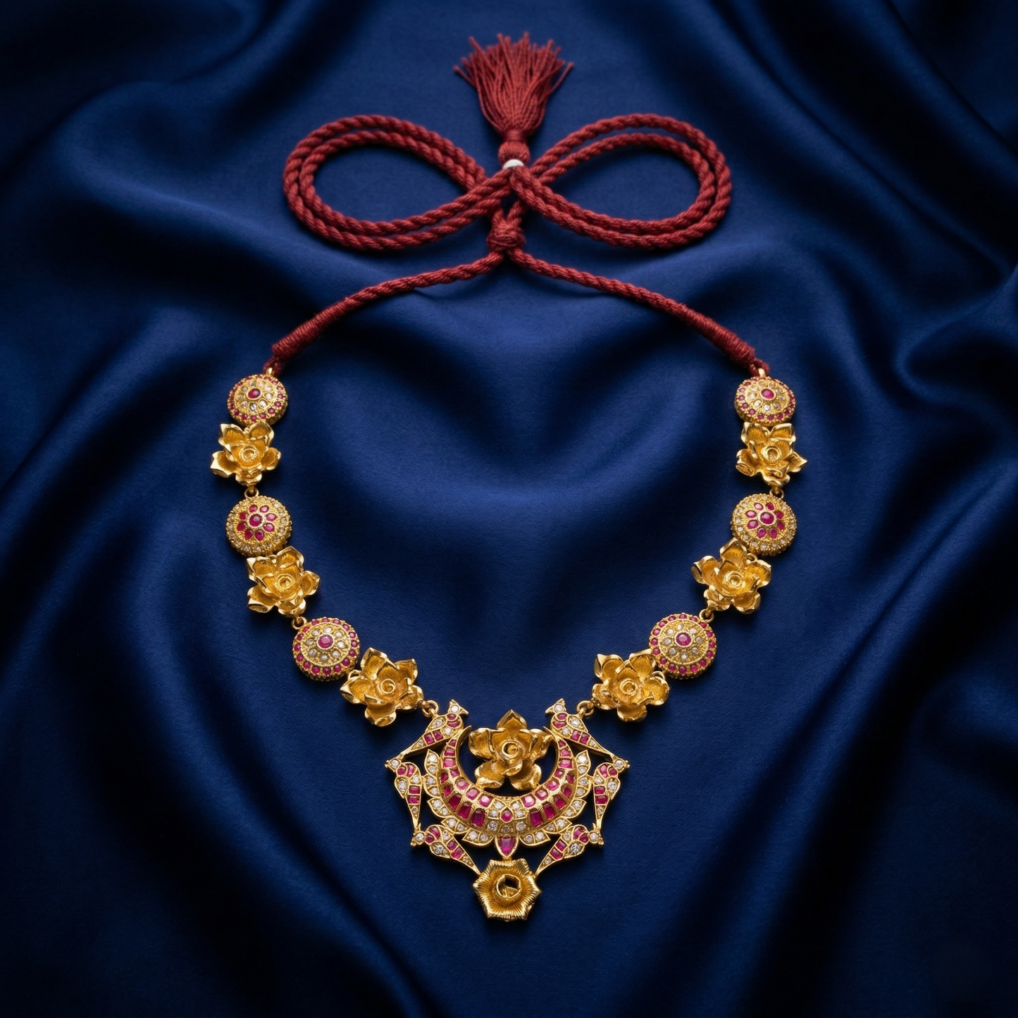 The Royal Chand Suraj Floral Choker
