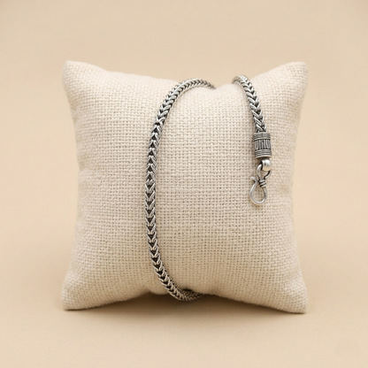 Intricate Franco Link Sterling Silver Bracelet