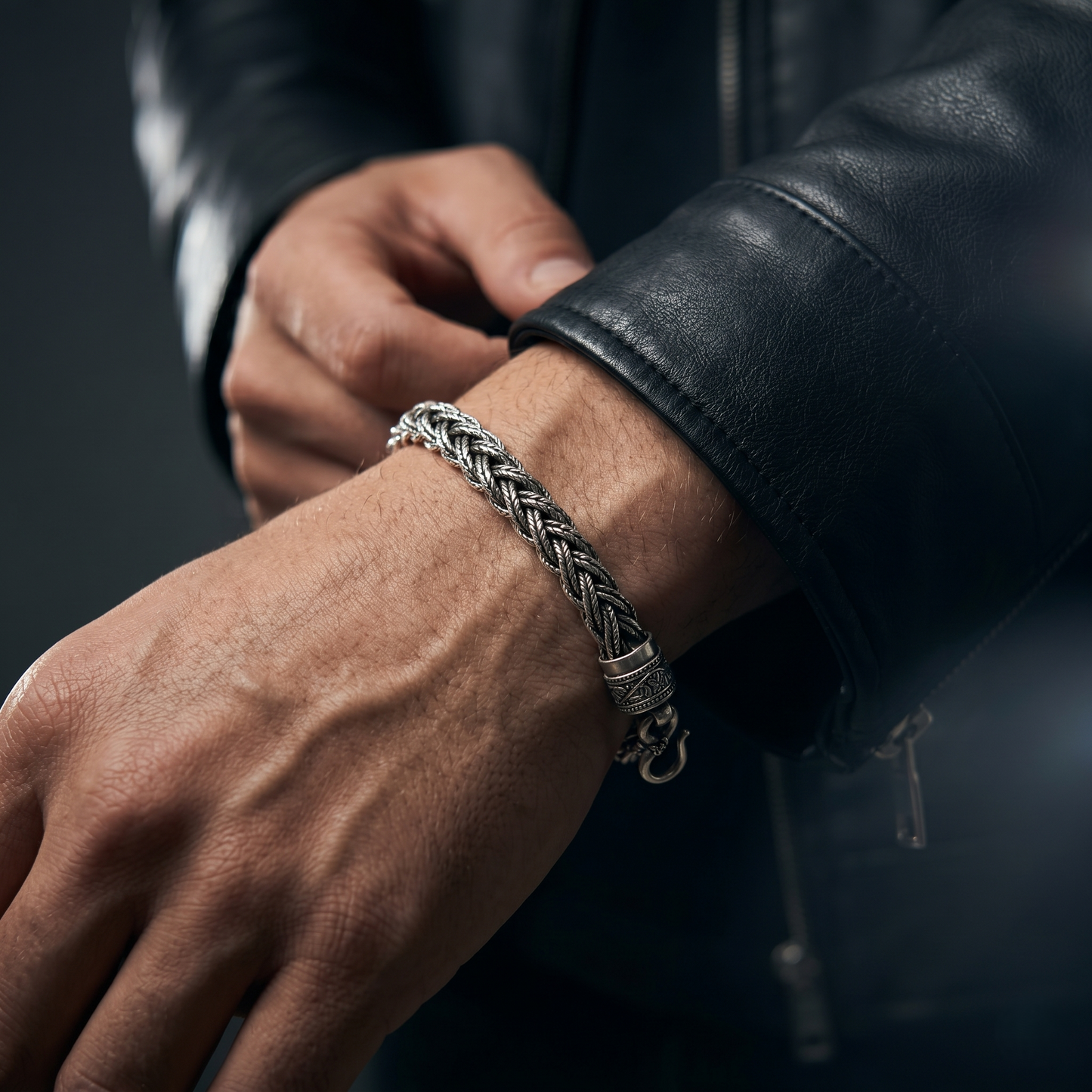 Handcrafted Intricate Braided Sterling Silver Bracelet