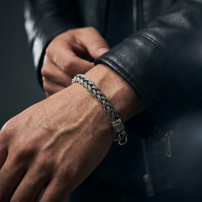 Handcrafted Intricate Braided Sterling Silver Bracelet