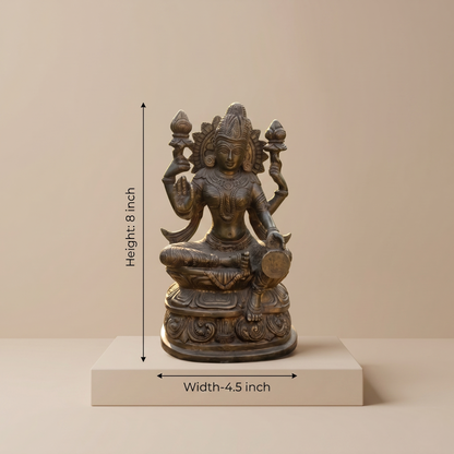 Divine Goddess Lakshmi Brass Heritage Statue