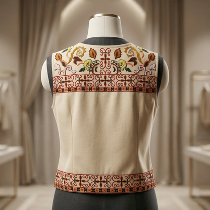 Heritage Artisanal Hand-Embroidered Ethnic Koti Jacket
